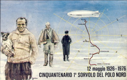 Vaticano-1976 Cinquantenario 1 Sorvolo Del Polo Nord Spedizione Polare Amundsen  - Luchtpost