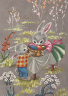 EASTER RABBIT Vintage Postcard CPSM #PBO497.GB - Pâques