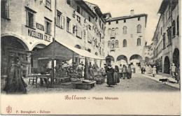 1906-Belluno Piazza Mercato - Belluno