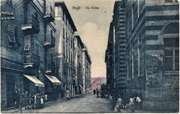 1925-Genova Pegli Via Roma, Viaggiata Francobollo Asportato - Genova