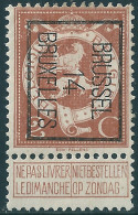 1914 - PRE50B * Spoor Van Plakker - Brussel-Bruxelles - Typo Precancels 1912-14 (Lion)