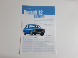 Coupure De Presse Automobile Renault 12 Gordini - Coches