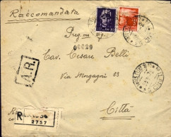 1946-lettera Raccomandata Entro Distretto Affr. L.10 Imperiale Senza Fasci (emis - Marcofilie