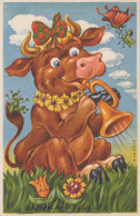 VACA Animales Vintage Tarjeta Postal CPA #PKE885.ES - Koeien