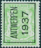 1937 - PRE320A ** - Antwerpen - Sobreimpresos 1936-51 (Sello Pequeno)