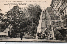 051 Montmartre Escalier Muller Et Montee Du Sacre Coeur - Arrondissement: 18