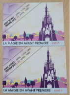 2 Tickets D'entrée Eurodisney Avant Première 11 Avril 1992 - Toegangskaarten