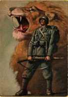 Soldato E Leone Illustratore Boccasile - Patriotiques