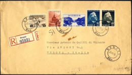 1956-Norvegia Raccomandata Viaggiata Diretta In Italia (Verona) Con Bella Affran - Altri & Non Classificati