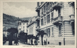 1943-Ventimiglia Via Roma E Palazzo Delle Poste Annullo Del 11.12 (annotazione M - Genova