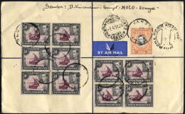 1941-Kenya Uganda E Tanganyka Raccomandata Per Genova Con Bella Affrancatura Mul - Kenya, Uganda & Tanganyika