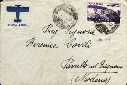 1937-Eritrea Lettera Affrancata Posta Aerea L.1,50 Soggetti Africani Diretta In  - Erythrée