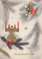 ANGE Bonne Année Noël Vintage Carte Postale CPSM #PAS718.FR - Engel
