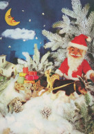 PÈRE NOËL NOËL Fêtes Voeux Vintage Carte Postale CPSM #PAK034.FR - Santa Claus