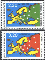 France DA47-DA48 (complete Issue) Unmounted Mint / Never Hinged 1990 Europe Map - Nuovi