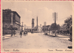 1940-Albania Occupazione Italiana Tirana Bashkia Municipio Viaggiata Affrancata  - Albania