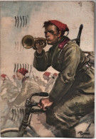 1940-I^ Centenario Dei Bersaglieri, Illustratore Pisani, Viaggiata - Patriotic