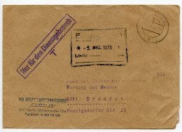 Germany, East 1975 Official Cover; Berlin - VEB Zeitungssausschnittdienst To Dresden - Briefe U. Dokumente