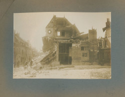 Bel Album Première Guerre Mondiale, Ville Et Lieux Bombardés Identifiés,28 Photos - Album & Collezioni