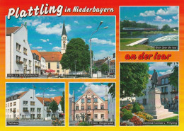 1 AK Germany / B-W * Ansichten Von Plattling In Niederbayern - Dabei Die Stadtpfarrkirche Und Das Rathaus * - Plattling