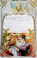 1900-Stile Liberty Frohliche Weihnachten! Cartolina Viaggiata Annullo Ambulante  - Coppie