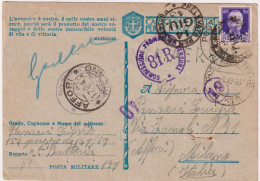 1943-CF "Posta Militare N.139 Del 4.6" - Storia Postale