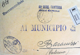 1940-Busta Racc Jefren Tripoli Libia 14.2.40 Al Verso Tripoli E Napoli Ferrovia  - Storia Postale