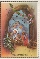 ANGELO Natale Gesù Bambino Vintage Cartolina CPSM #PBP376.IT - Angeles