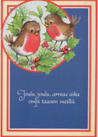 Buon Anno Natale UCCELLO Vintage Cartolina CPSM #PBM747.IT - New Year