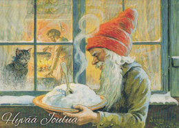 BABBO NATALE Buon Anno Natale Vintage Cartolina CPSM #PAZ948.IT - Santa Claus