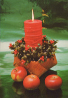 Buon Anno Natale CANDELA Vintage Cartolina CPSM #PAV412.IT - Año Nuevo