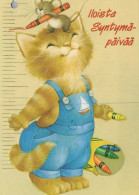 GATTO KITTY Animale Vintage Cartolina CPSM #PAM197.IT - Gatos