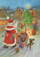 BABBO NATALE BAMBINO Natale Vintage Cartolina CPSM #PAK329.IT - Santa Claus