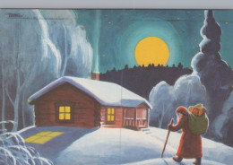 BABBO NATALE Natale Vintage Cartolina CPSM #PAK942.IT - Santa Claus