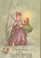 ANGELO Buon Anno Natale Vintage Cartolina CPSM #PAH152.IT - Angeli