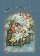 ANGELO Buon Anno Natale Vintage Cartolina CPSM #PAH716.IT - Engel