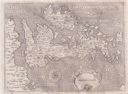 1620-Porcacchi Gran Bretagna [Inghilterra] Dim.pagina 21x29cm.garantita Original - Landkarten
