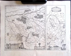 1642-Francia MirebalaisTerritorium Loudenense Bleau Dim. 50x38 Cm.Pagina Aperta  - Carte Geographique