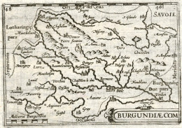 1605-"Burgundia Comitatus"carta Tratta Dalla Prima Edizione Della Cosmographia U - Landkarten