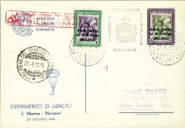 1949-San Marino Cartolina Illustrata "il Canto Del Filatelico-philatelic Song" A - Brieven En Documenten