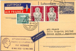 1955-Germania Berlino Intero Postale 15pf. Con Affrancatura Complementare Dirett - Covers & Documents