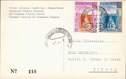 1951-cat.Sassone Euro 140, Cartolina Centenario Dei Primi Francobolli Di Toscana - FDC