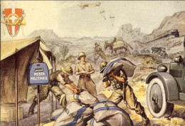 1935-Posta Militare Encomio Solenne Concesso Sul Campo, Cartolina Reggimentale E - Marcophilie