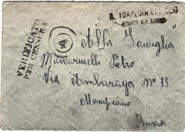 1943-busta Con Bollo Lineare R.torpediniera Clio Esente Da Bollo E Bolli Di Cens - Poststempel