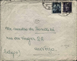 1946-mista Imperiale-Democratica Lettera Per Il Belgio Affr. L.10 Imperiale Senz - 1946-60: Marcophilia