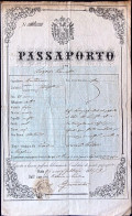 1856-passaporto Rilasciato Dal Pretore In Gandino Per Viaggiatore (arrestato Per - Documentos Históricos