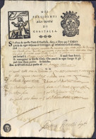 1722-Guastalla Fede Di Sanita' Rilasciata Il 27 Maggio, Sigillo A Secco In Basso - Documents Historiques