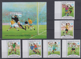SAHARA OCC 1998 FOOTBALL WORLD CUP S/SHEET AND 6 STAMPS - 1998 – France