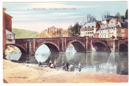 Bouillon CPA Colorisée La Semois Au Pont De Liège Non Circulée A. Suzaine Fils éditeur Sedan Animée - Bouillon