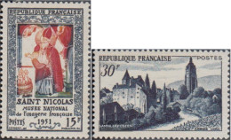 France 922,923 (complete Issue) Unmounted Mint / Never Hinged 1951 Museum, Structures - Nuovi